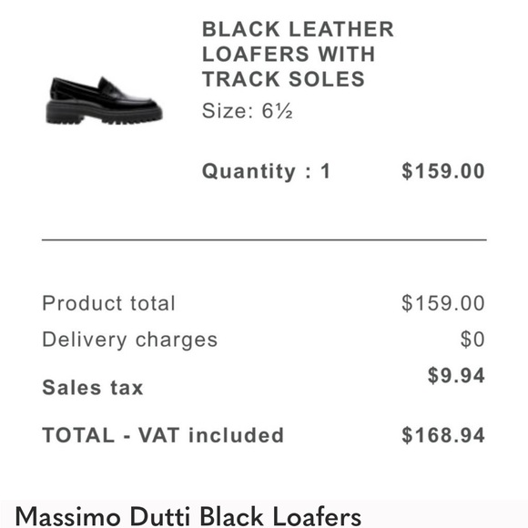 Damaged❗️Massimo Dutti Black Loafers w Track Soles 6.5 36.5 (fits like 7 37) - Picture 6 of 15